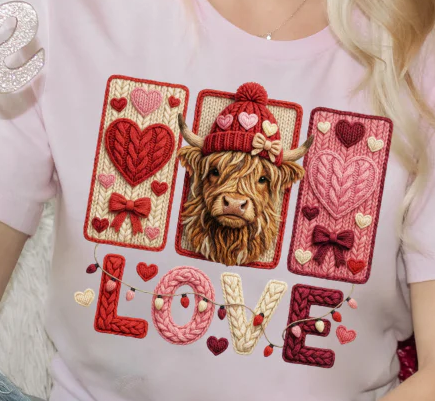 TLC KNITTED LOOK COW