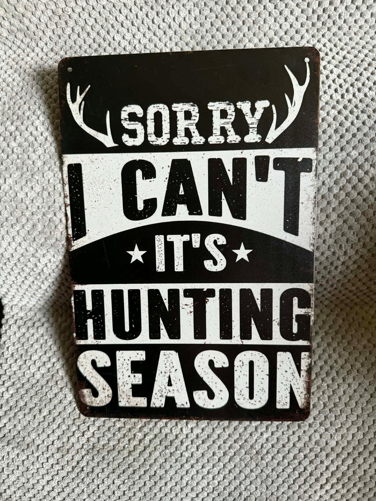Hunting Season Metal Sign