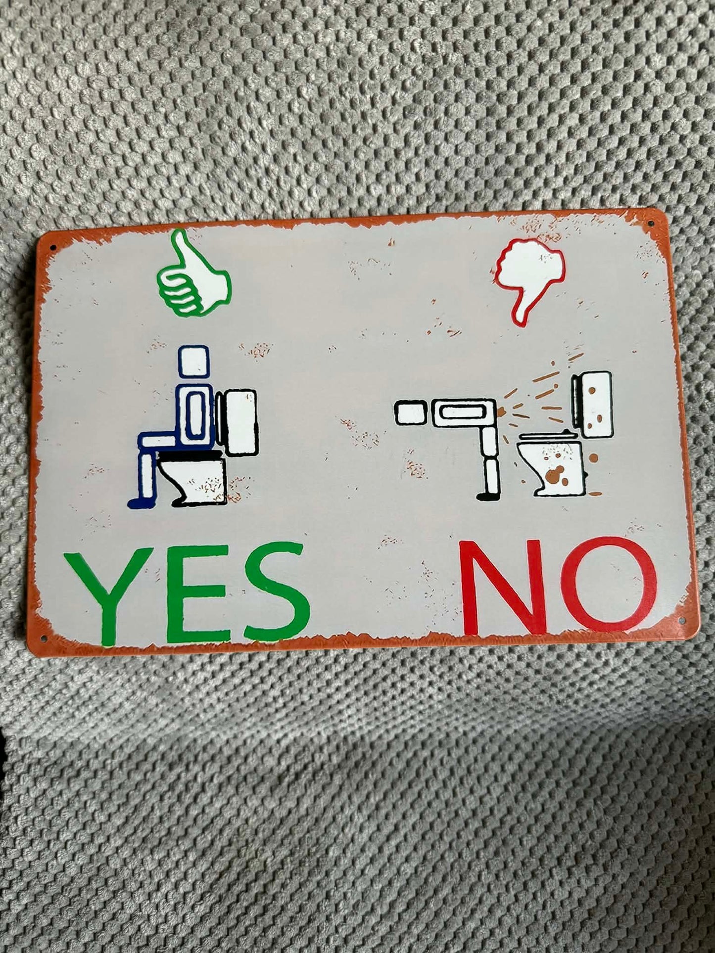 Bathroom Humor Metal Sign