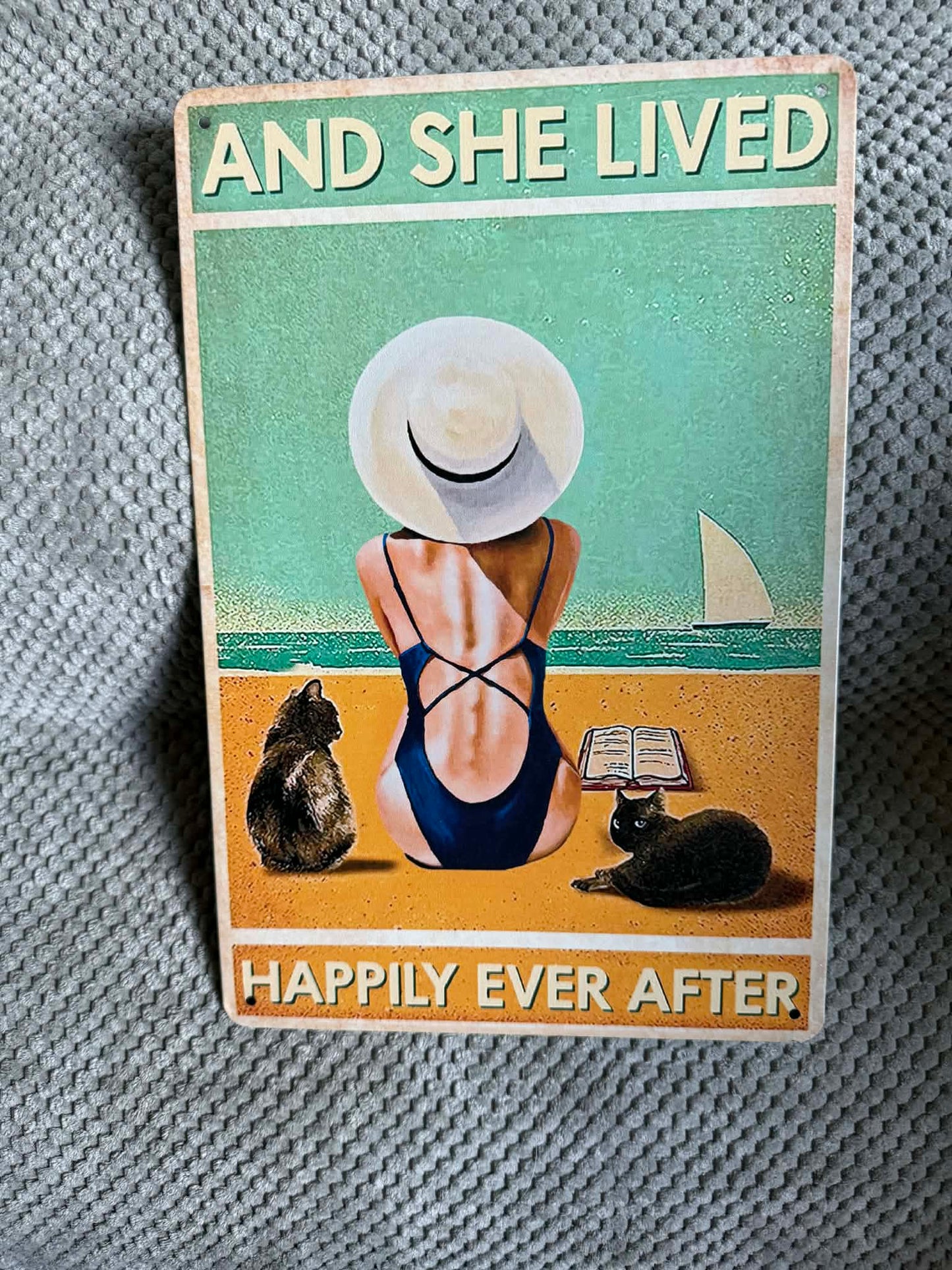 She Lived Metal Sign