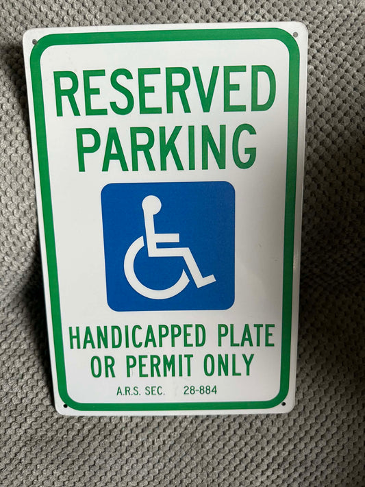Reserved Parking Metal Sign