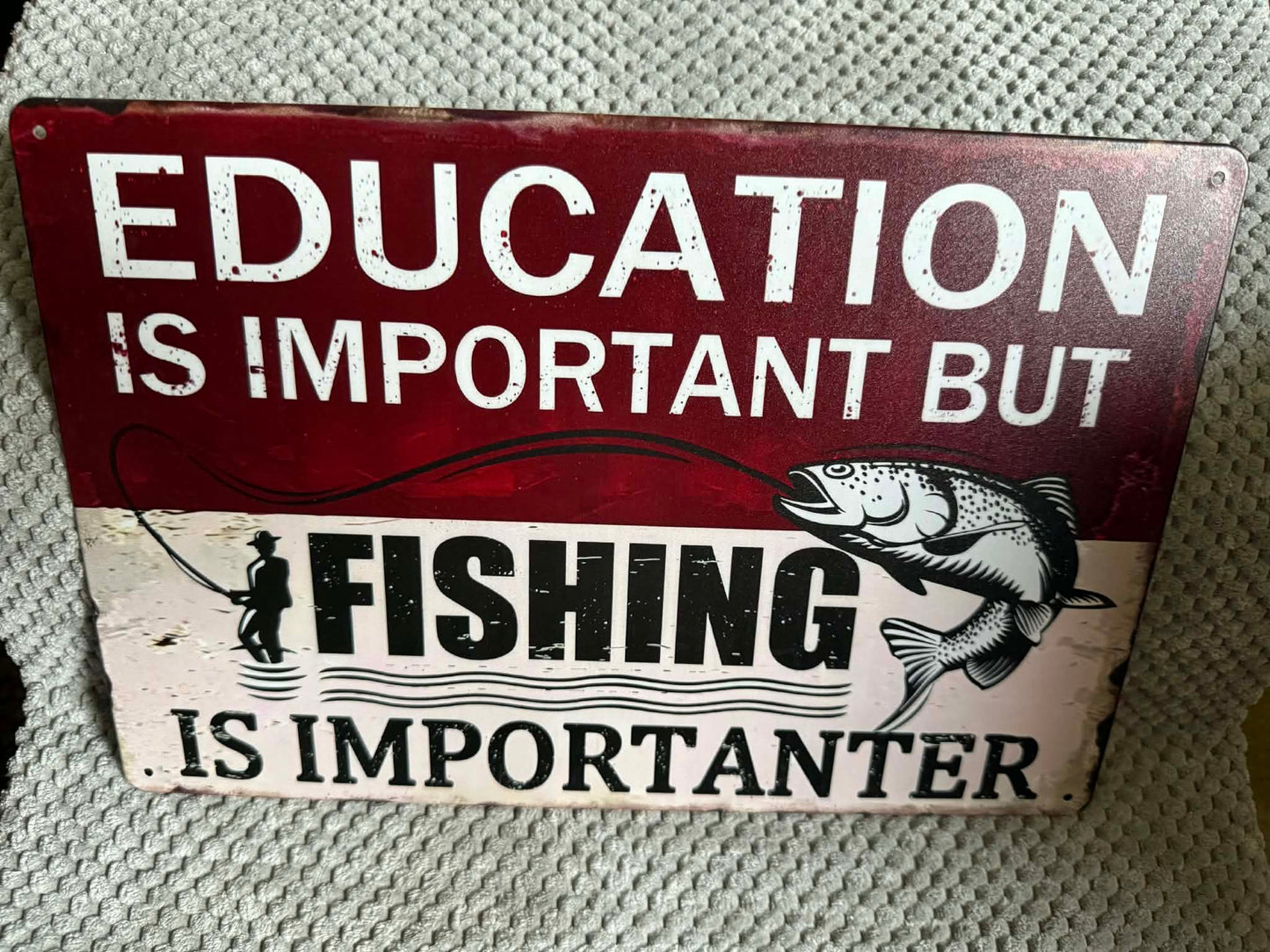 Fishing Metal Sign