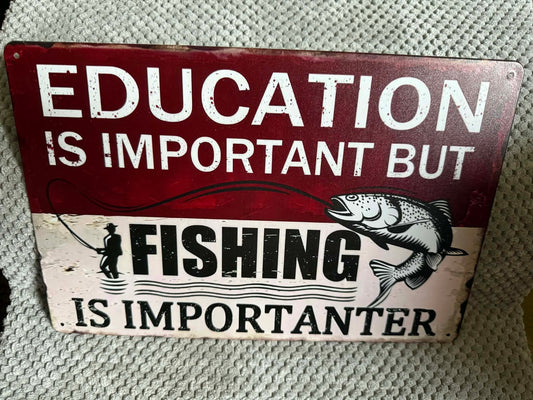 Fishing Metal Sign