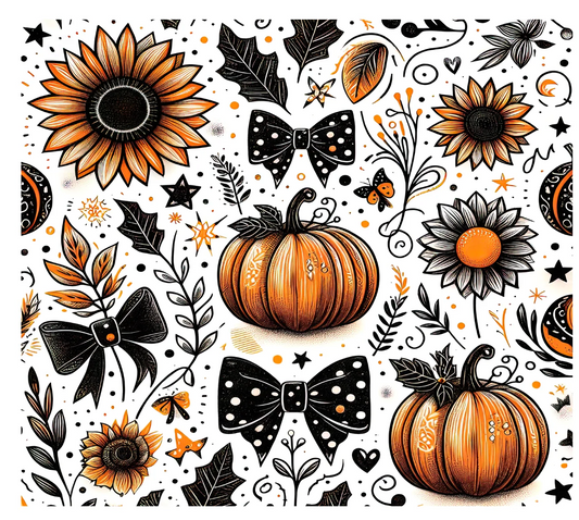 TLC PUMPKIN BOWS & SUNFLOWERS