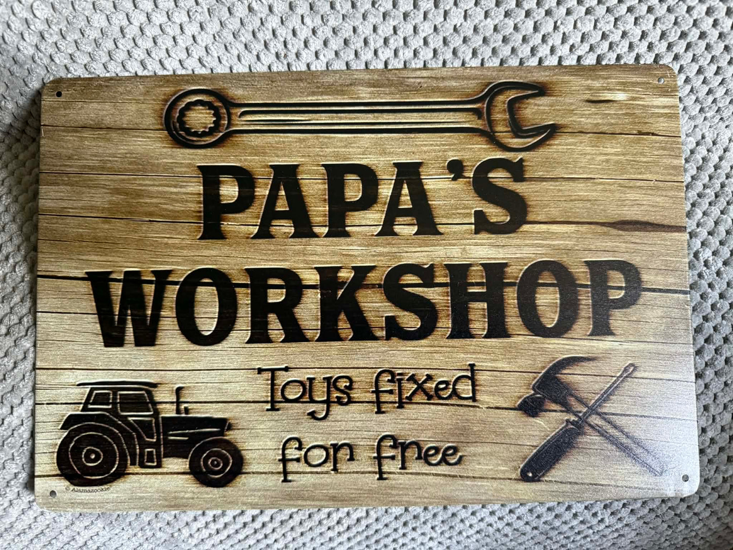 PaPa'sWorkshop Metal Sign